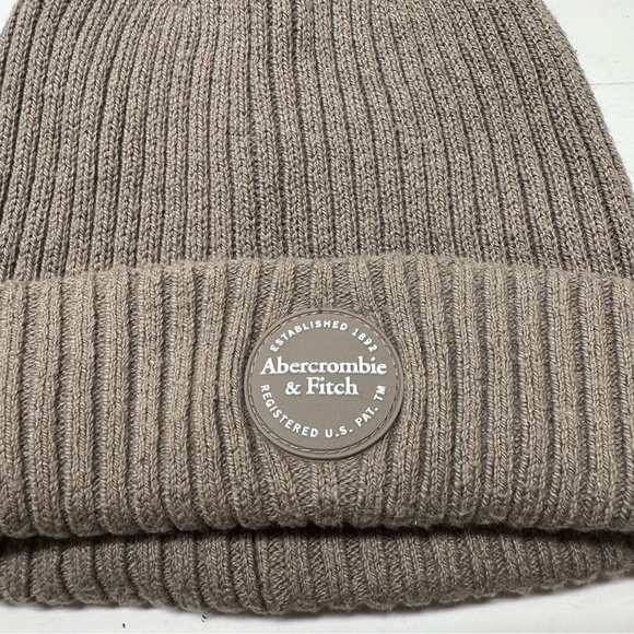 Abercrombie & Fitch beanie tan oatmeal unisex - Picture 2 of 5